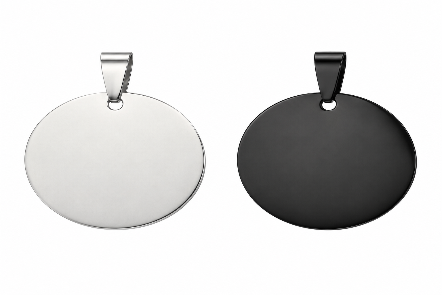 ID Circular En Acero Inoxidable   30*30 Mm varios Colores