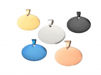 ID circular en acero inoxidable   30*30 mm varios colores