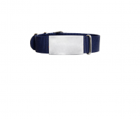 ID de emergencia con correa en nylon tipo reloj con diseño tipo militar azul 245 mm