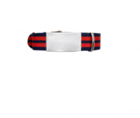 ID de emergencia con correa en nylon tipo reloj con diseño tipo militar negra con doble raya naranja 245 mm ancho 14mm - 18mm